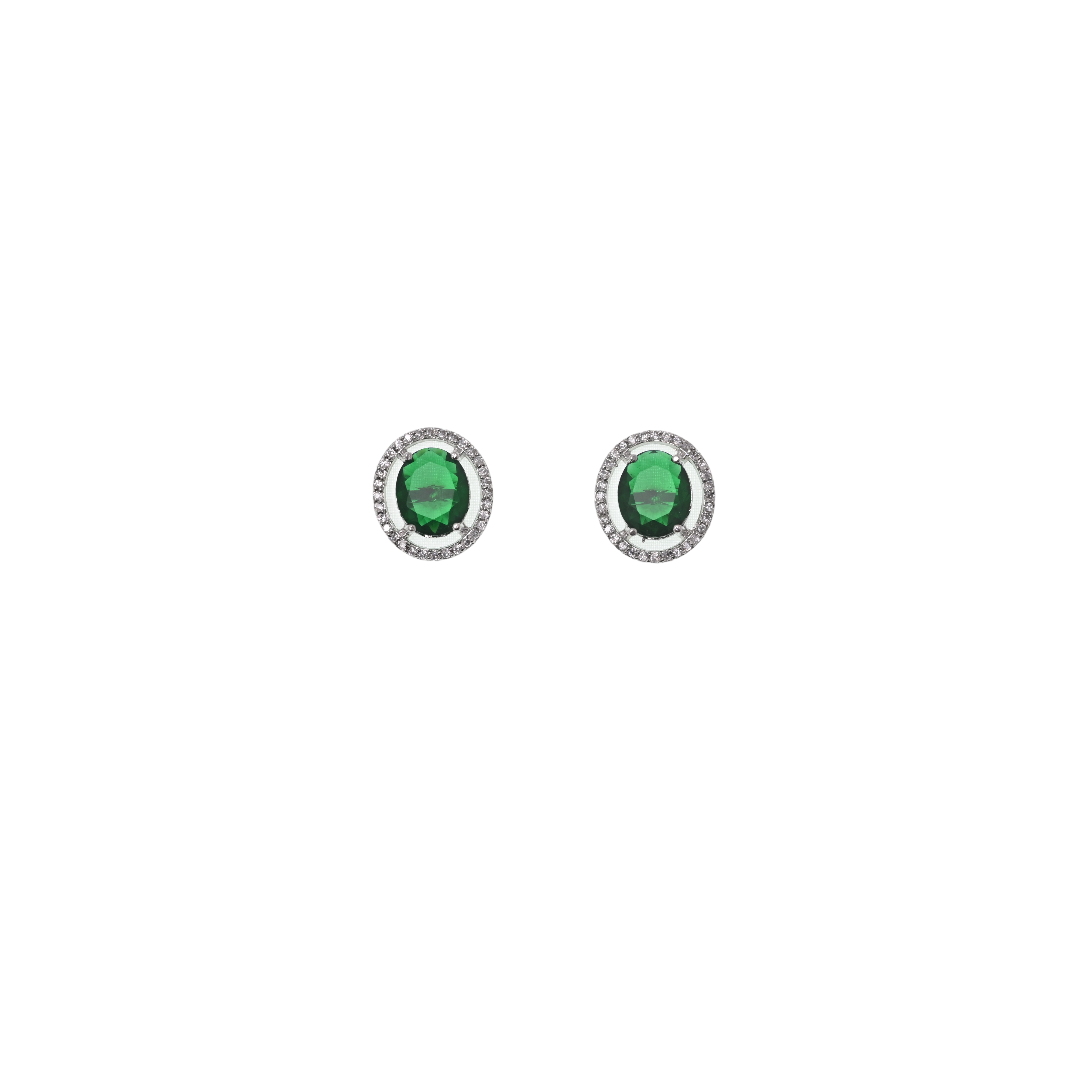 Ziyan Green Jewellery Earring Sliver-Plated Stud