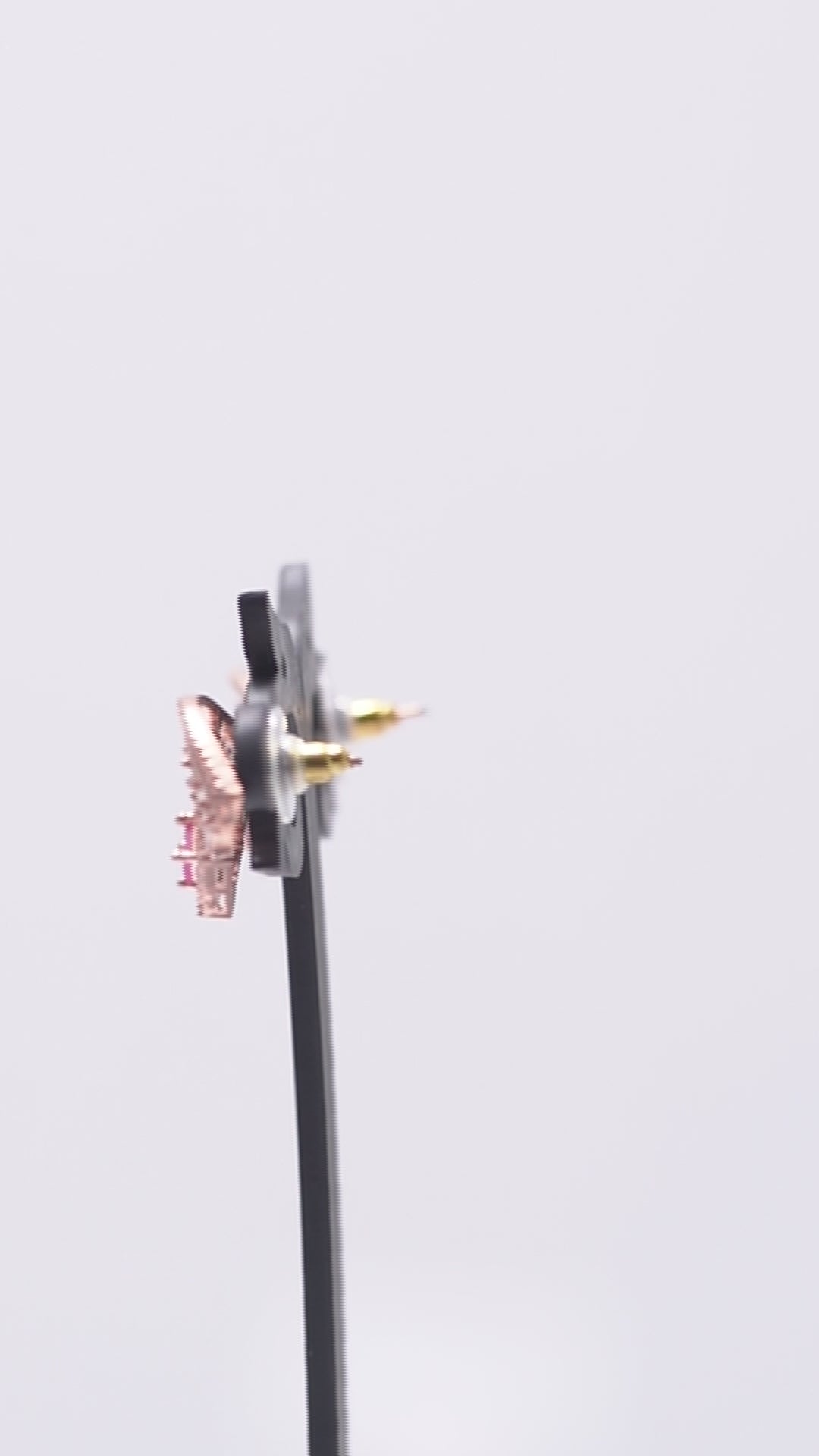 Ziyan Gold Plated Psychedelic Lavender American Diamond Stud