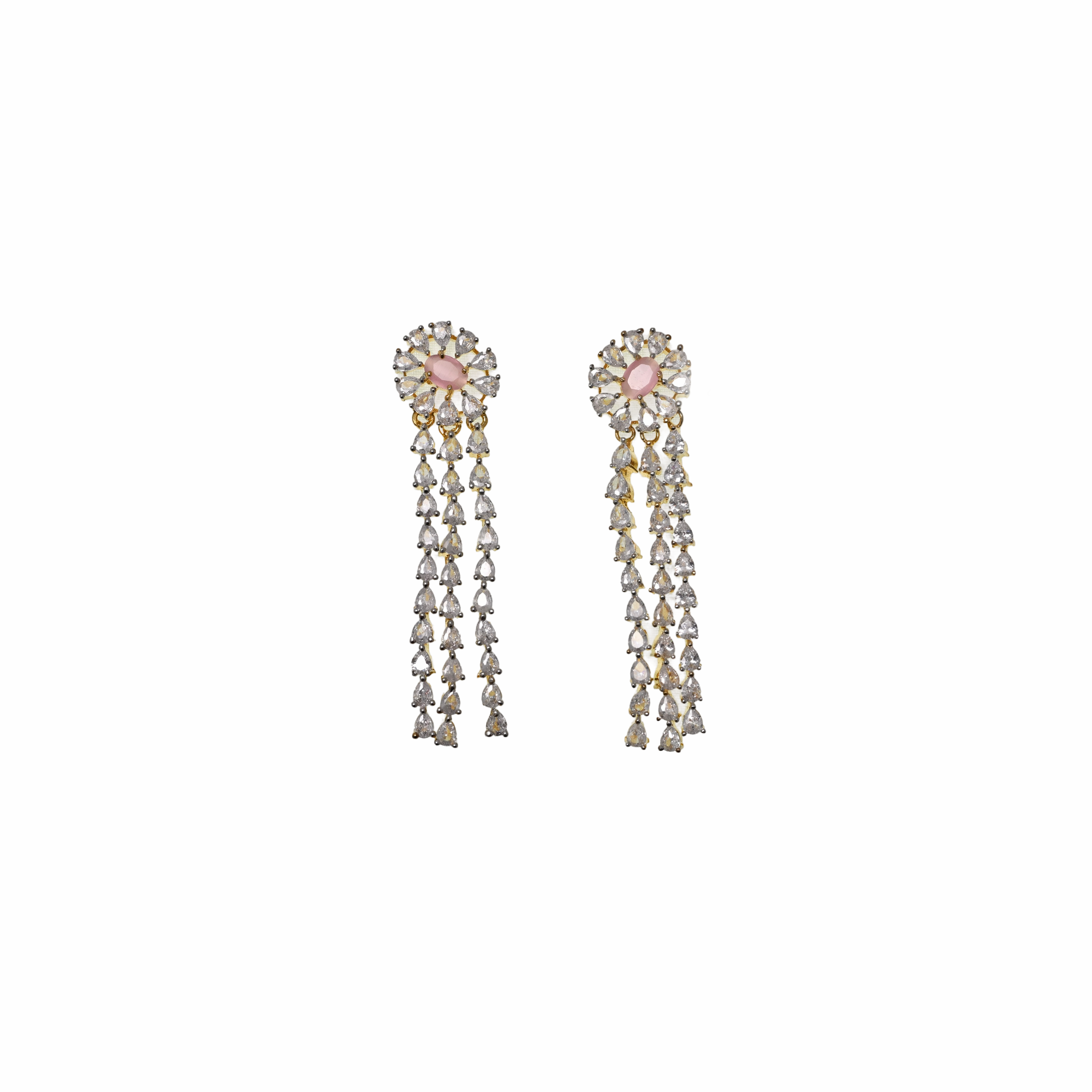 Ziyan Double Sapphire Dangle Earrings