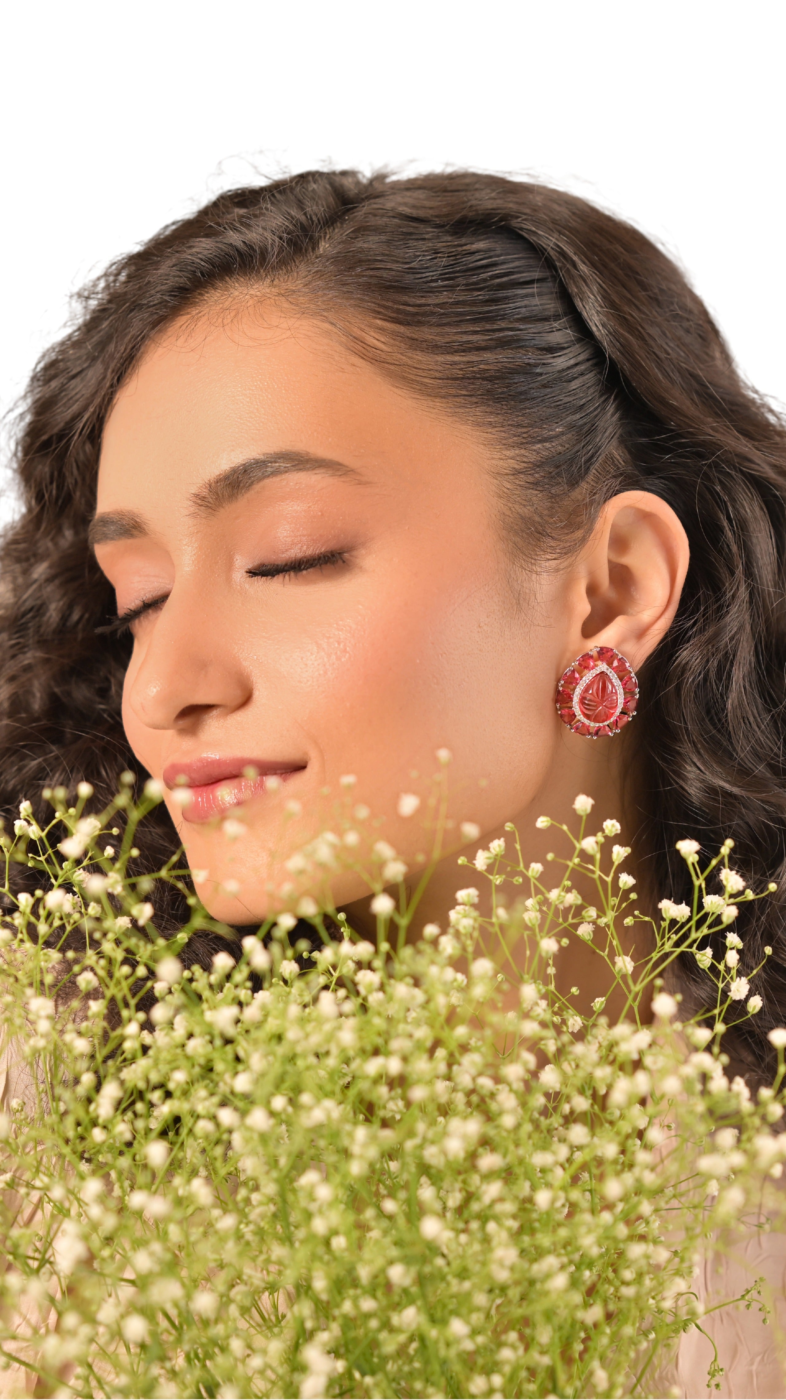 Ziyan Classic Pearl Red Studs