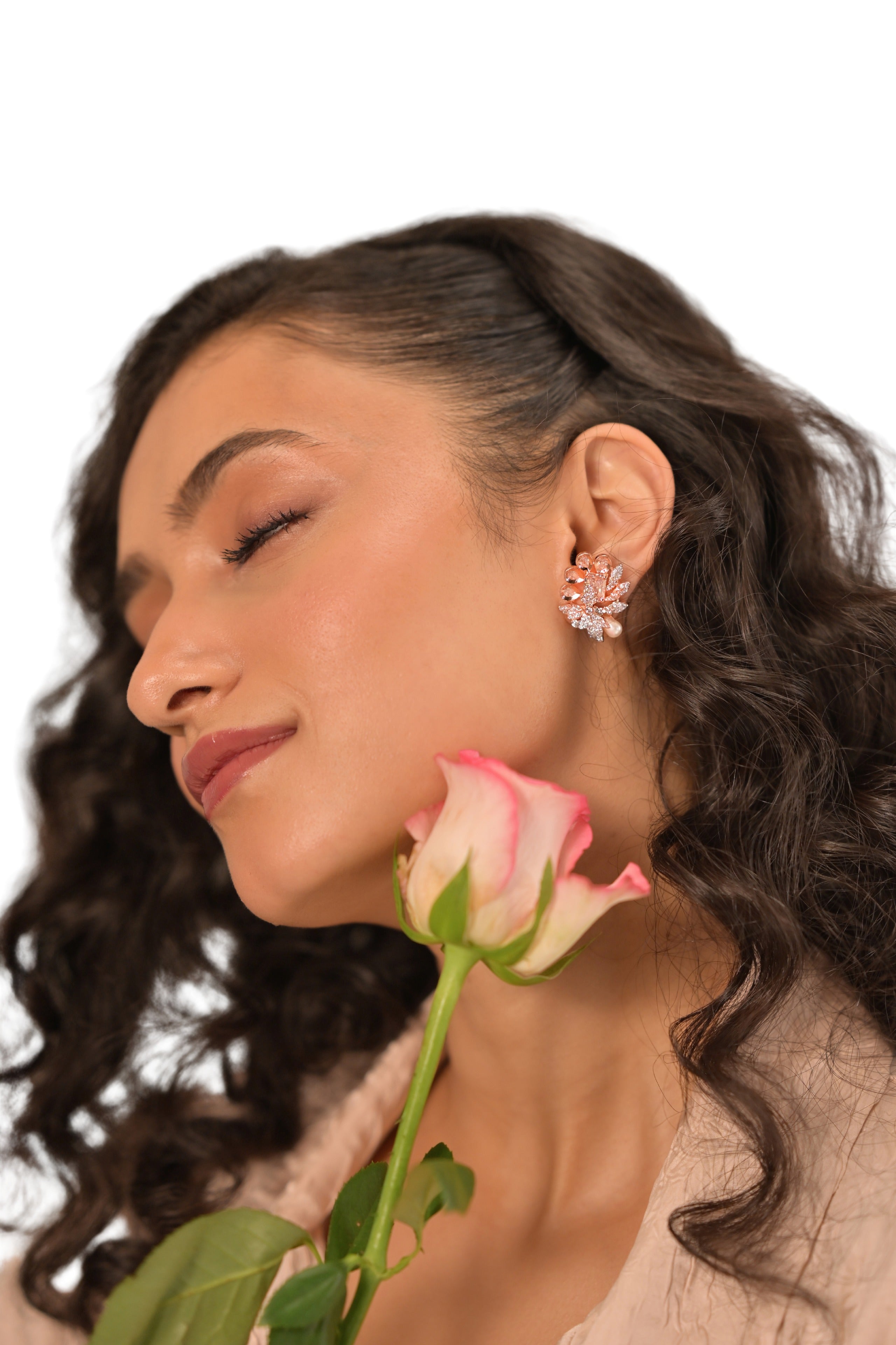 Blush American Diamond Studs