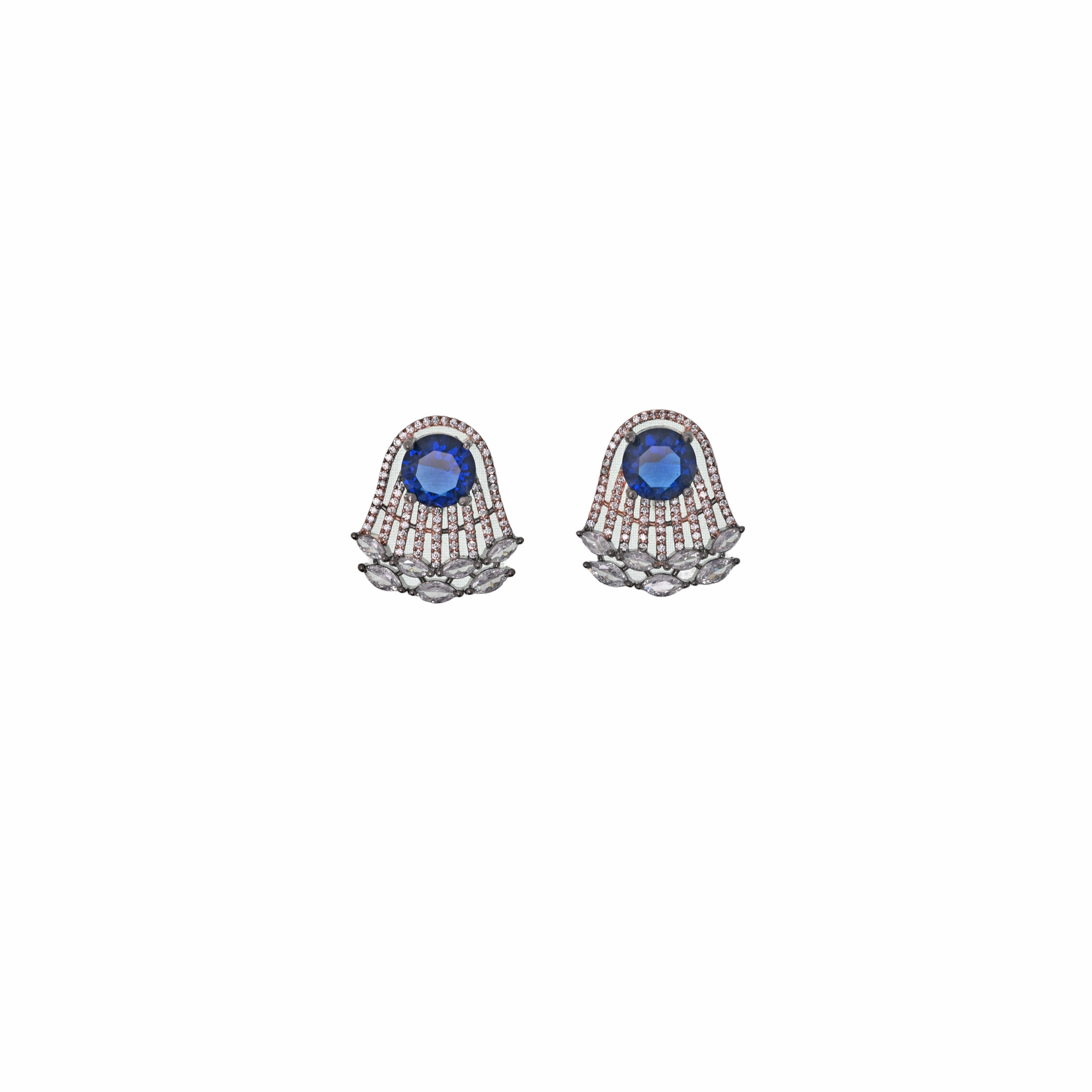Ziyan Blue American Diamond Studs