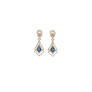 Ziyan Celestial Blue Colored American Diamond Hoops