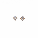 Ziyan Crystal Gold Plated American Diamond Stud