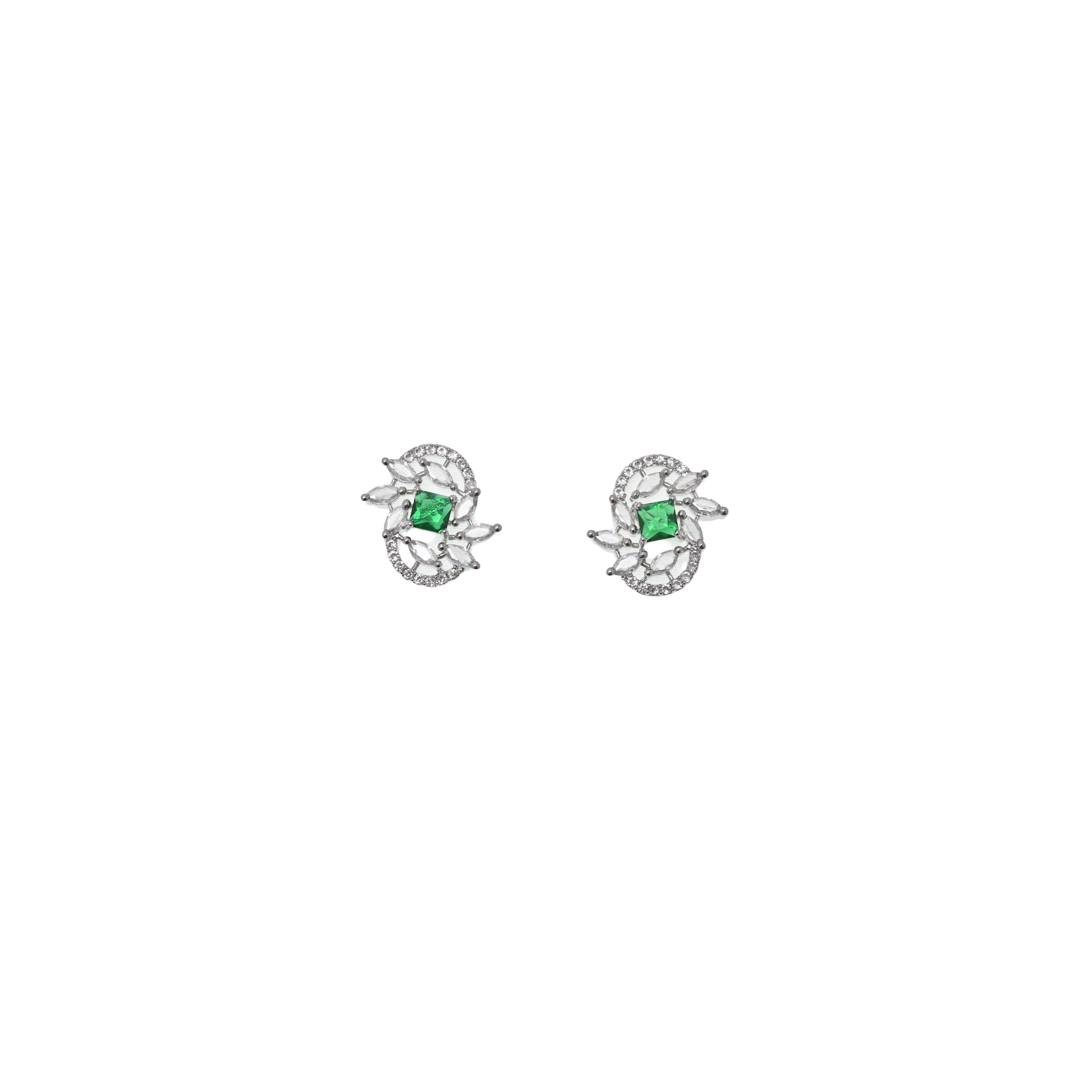 Ziyan Green American Diamond Stud