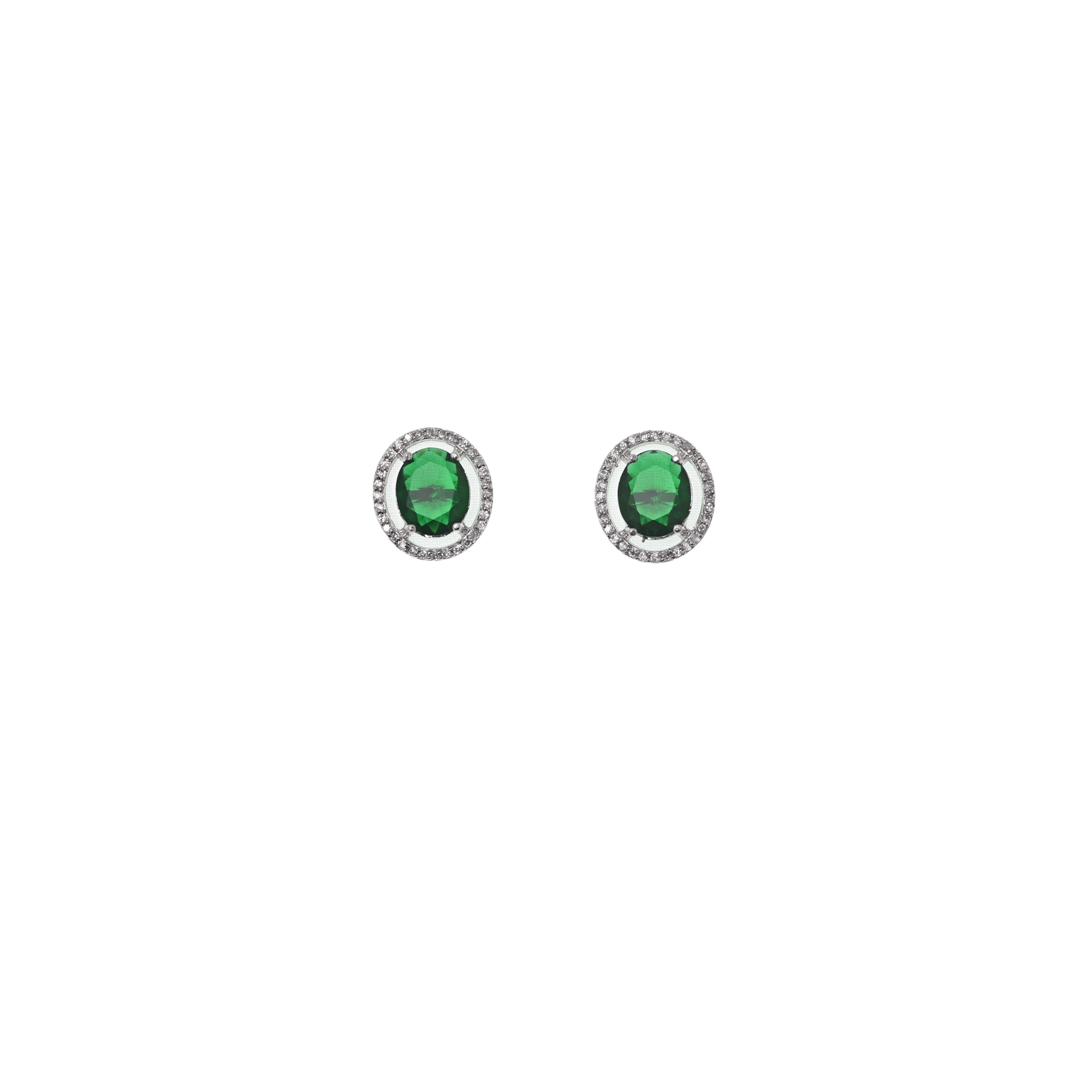 Ziyan Green Jewellery Earring Sliver-Plated Stud