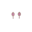 Ziyan Mist Gold plated Lilac crystal  american diamond stud