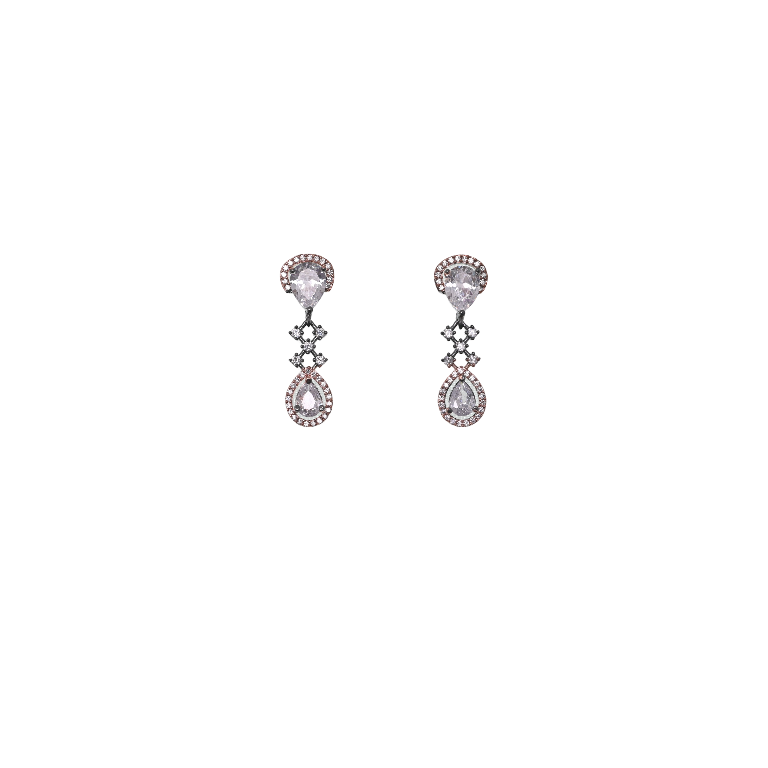 Ziyan Crystal American Diamond Hoops