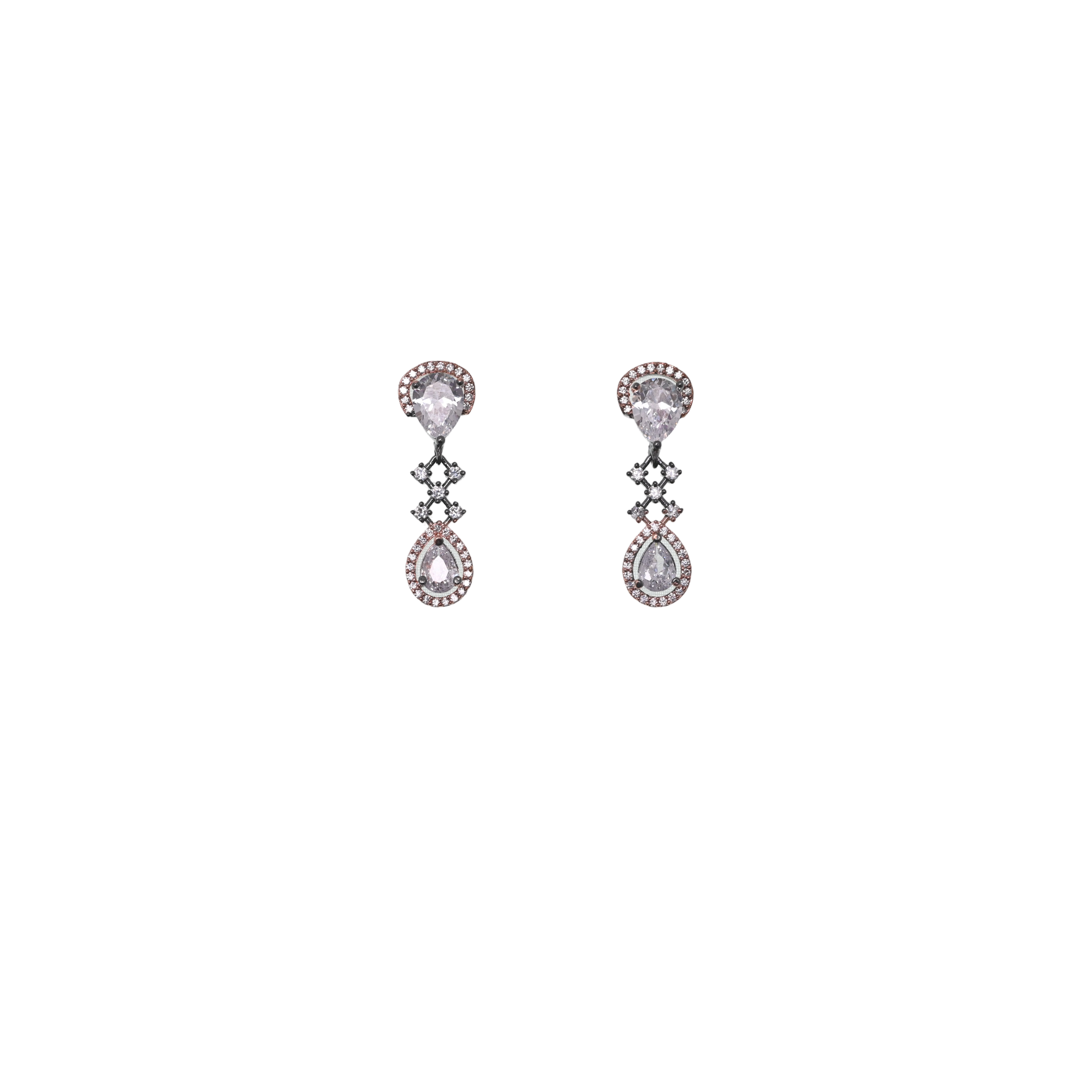 Ziyan Crystal American Diamond Hoops