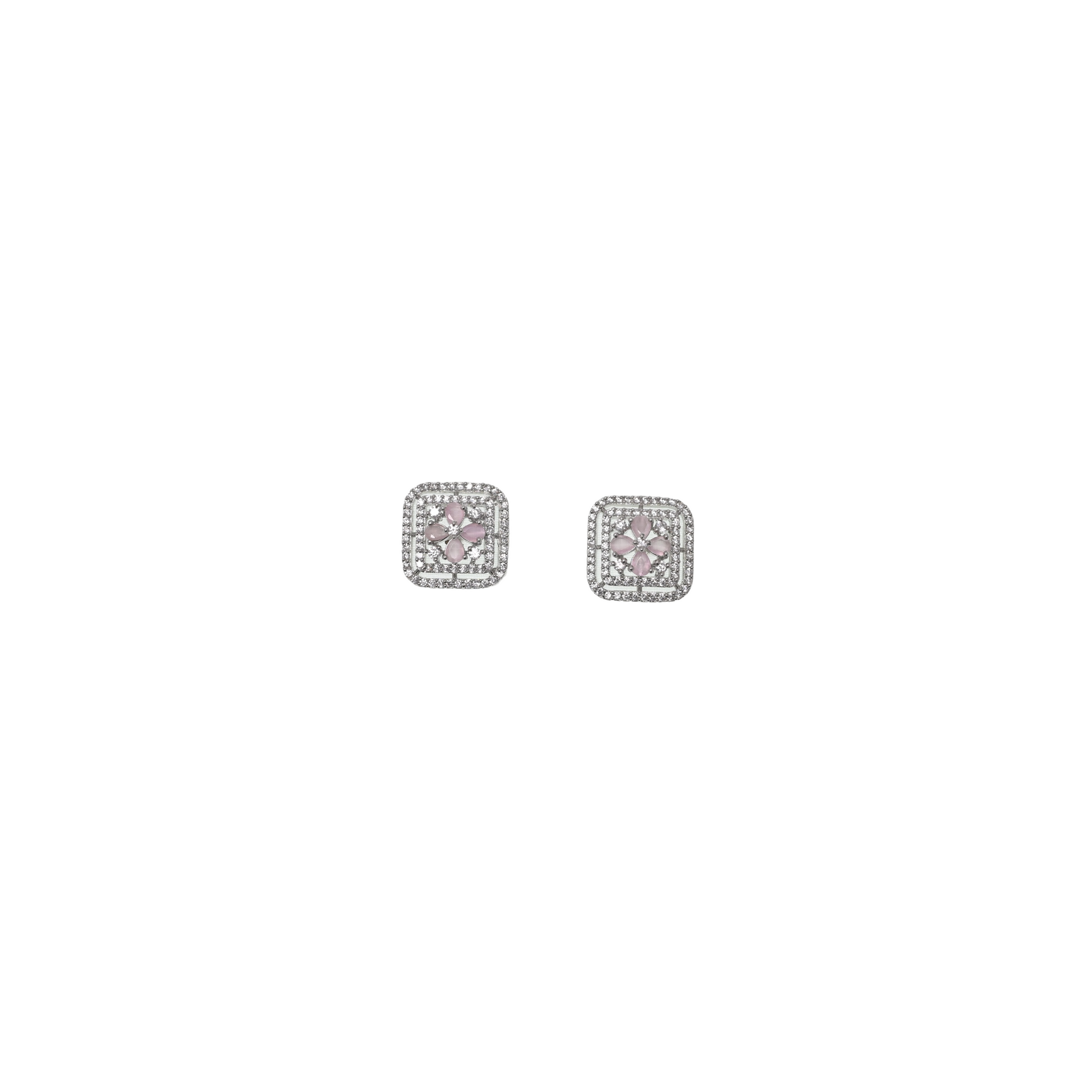 Ziyan Kobi Pink American Diamond Stud
