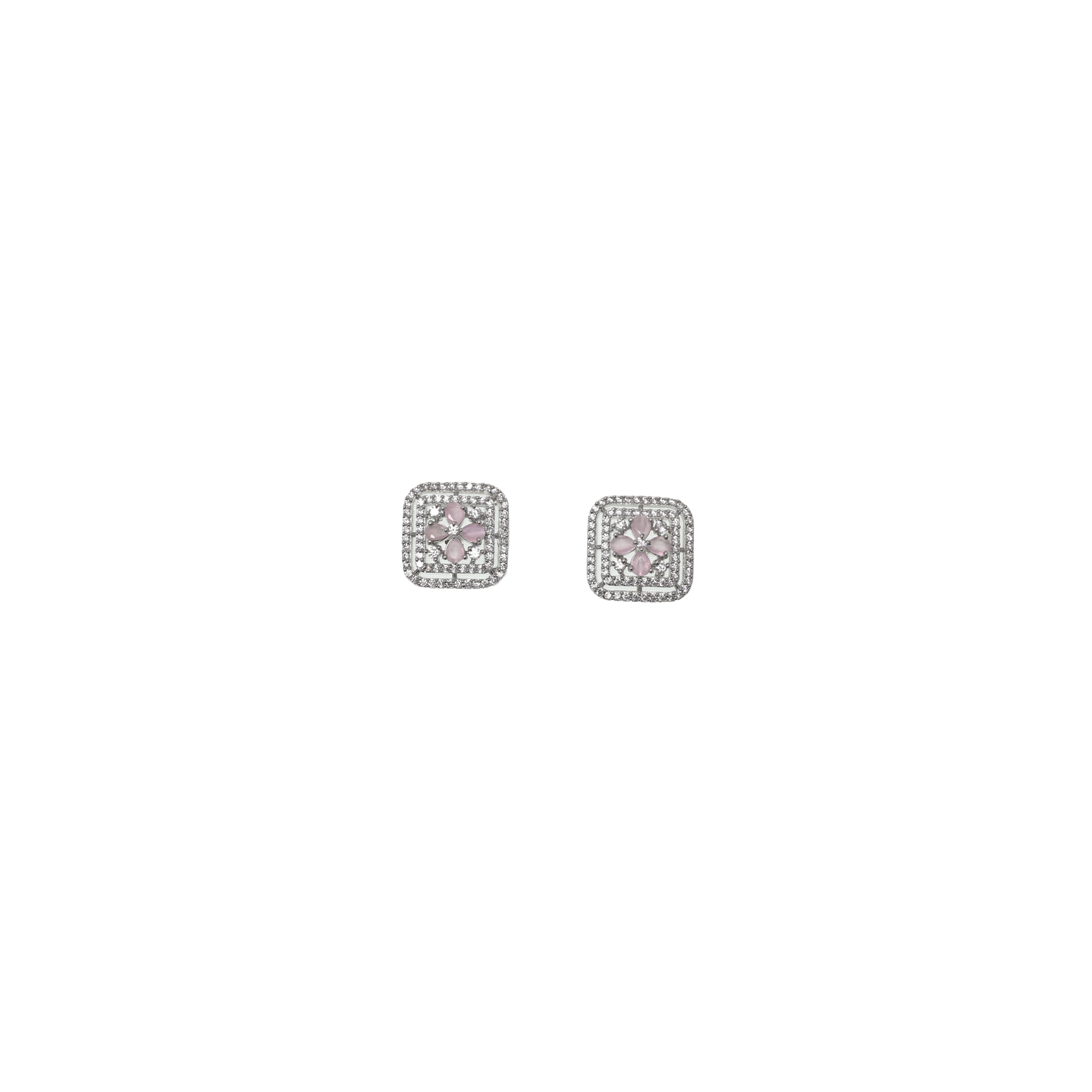 Ziyan Kobi Pink American Diamond Stud