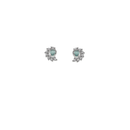 Ziyan Wings Teal Blue American Diamond Stud